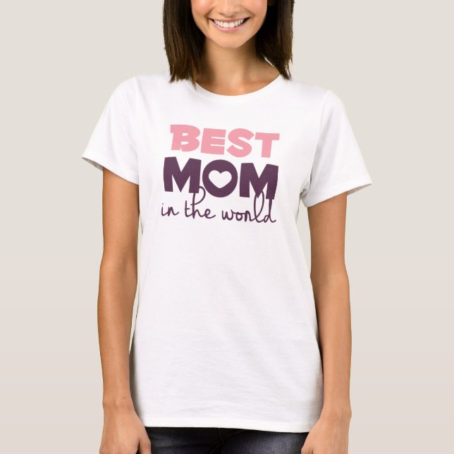 Camiseta A melhor mãe no Círculo do Mundo do Dia de as mães (Frente)
