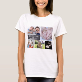 Camiseta A melhor mamã nunca! Colagem personalizada da foto