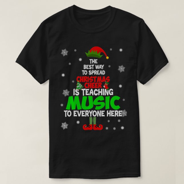 Camiseta A Melhor Maneira De Espalhar A Alegria De Natal É  (Frente do Design)
