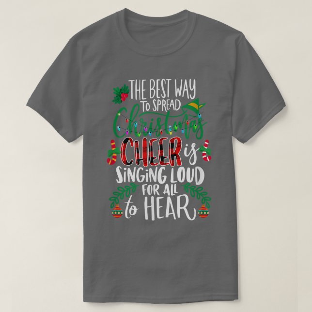 Camiseta A Melhor Maneira De Espalhar A Alegria De Natal É  (Frente do Design)