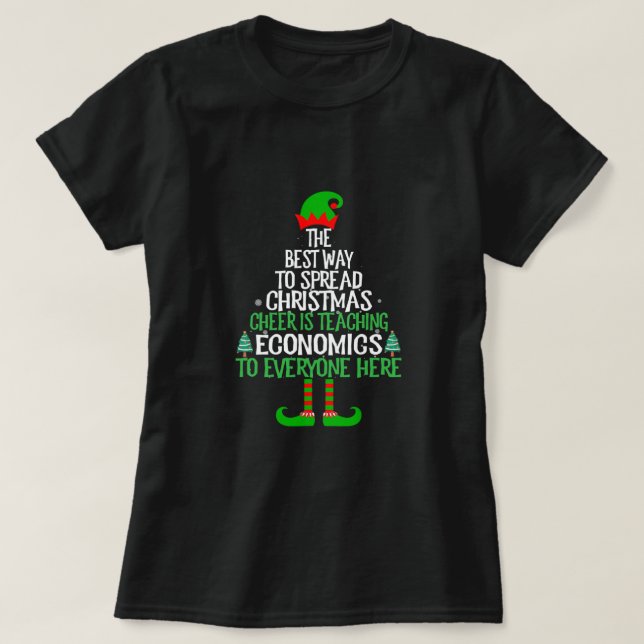 Camiseta A Melhor Maneira De Espalhar O Vosso Natal É Ensin (Frente do Design)