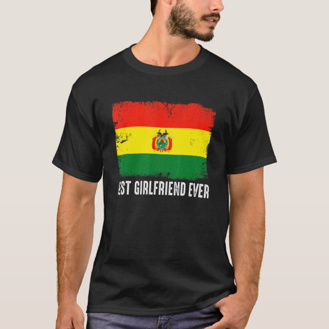 Camiseta A melhor Namorada de sempre da Bolívia (Frente)