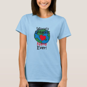 Camiseta A Melhor Nana do Mundo Coração