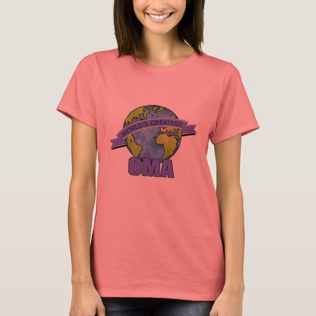 Camiseta A Melhor Oma do Mundo (Frente)