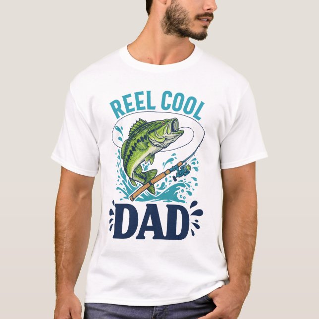 Camiseta A melhor pesca de Pais Legal de rolo de Pai (Frente)