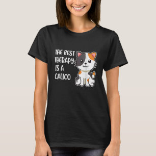 Camiseta A Melhor Terapêutica É Um Gato Calico
