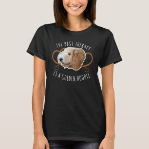 Camiseta A Melhor Terapêutica É Um Porco De Goldendoodle Ma