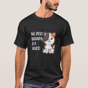 Camiseta A Melhor Terapia É Um Gato Calico