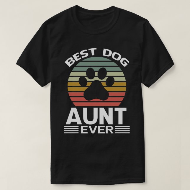 Camiseta A melhor tia-cão de sempre (Frente do Design)