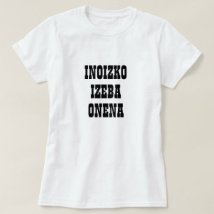 Camiseta A melhor tia de sempre em Basco, Inoizko izeba one