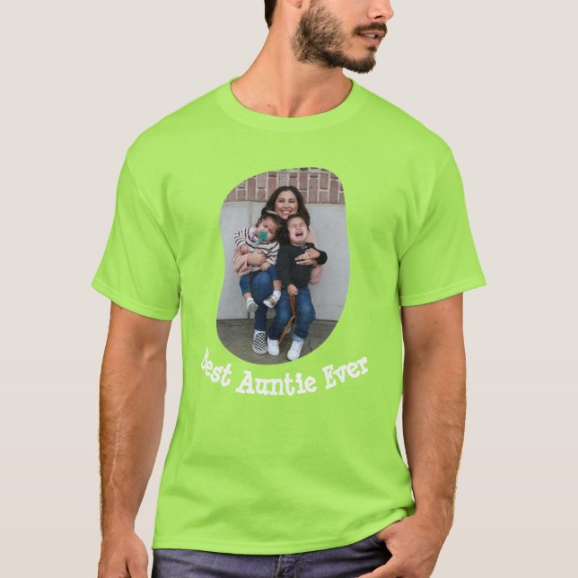 Camiseta A melhor tia Ever BAE a carregar a fotografia da s (Frente)