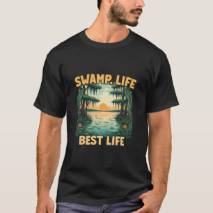 Camiseta A melhor vida do pântano - Design do trevo da natu