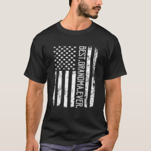 Camiseta A melhor vovó de sempre Vintage, bandeira american