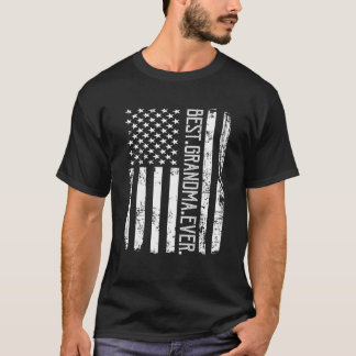 Camiseta A melhor vovó de sempre Vintage, bandeira american