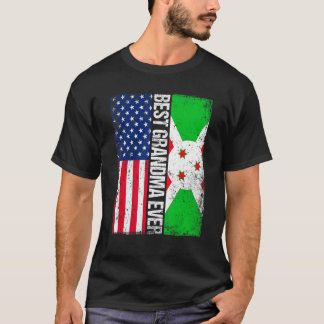 Camiseta A melhor vovó do Dia de as mães Burundi Sinalizado