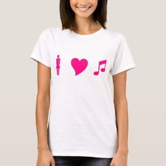 Camiseta a menina ama a música
