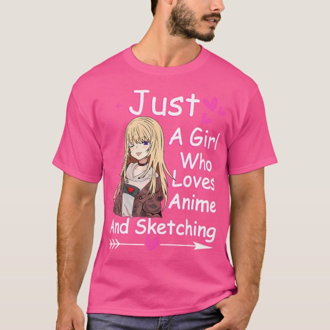 Camiseta A Menina De Anime Kawaii É Apenas Uma Menina Que A (Frente)