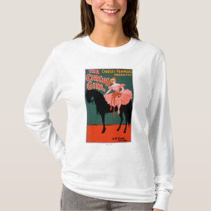 Camiseta A menina do circo - mulher no teatro do cavalo