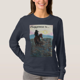 Camiseta A menina e o cavalo "felicidade são" t-shirt das