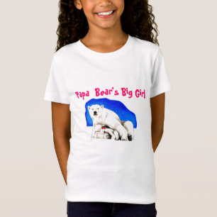 Camiseta A menina grande do urso da papá