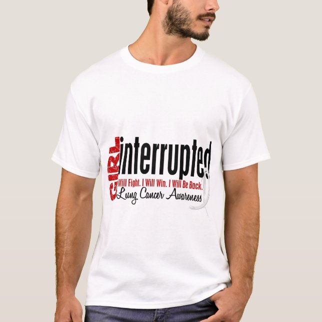 Camiseta A menina interrompeu 1 câncer pulmonar (Frente)