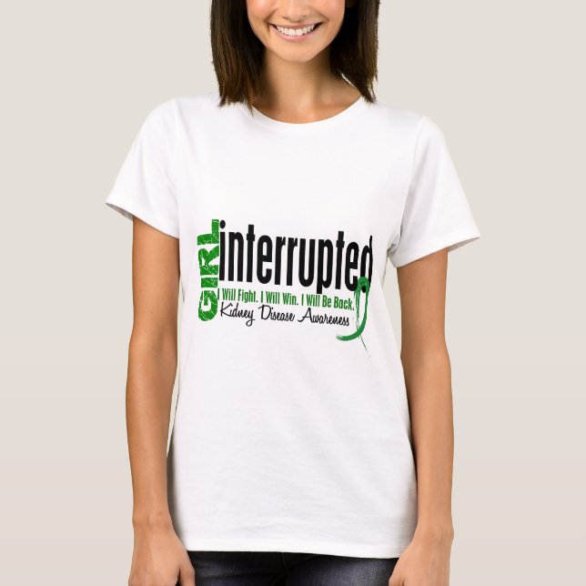 Camiseta A menina interrompeu 1 doença renal (Frente)