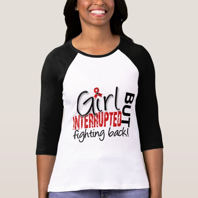 Camiseta A menina interrompeu a doença cardíaca 2 (Frente)