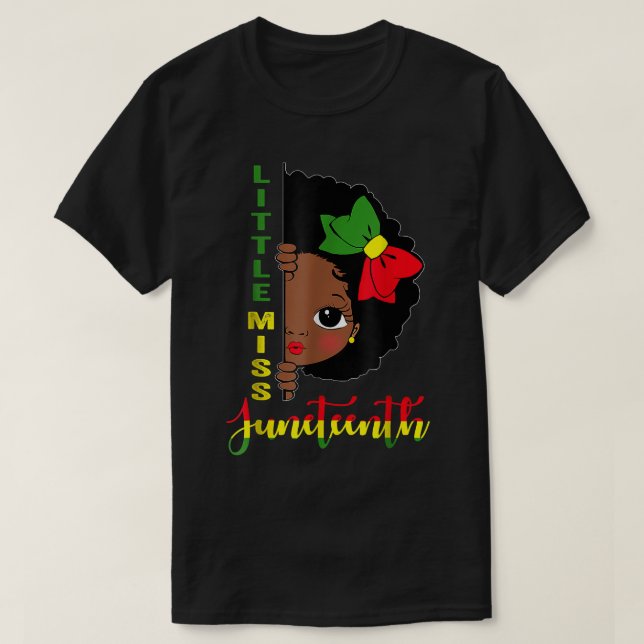 Camiseta A Menina JuneteGirl Toddler História Negra  (Frente do Design)