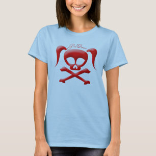 Camiseta A menina pirateia a parte superior dos espaguetes