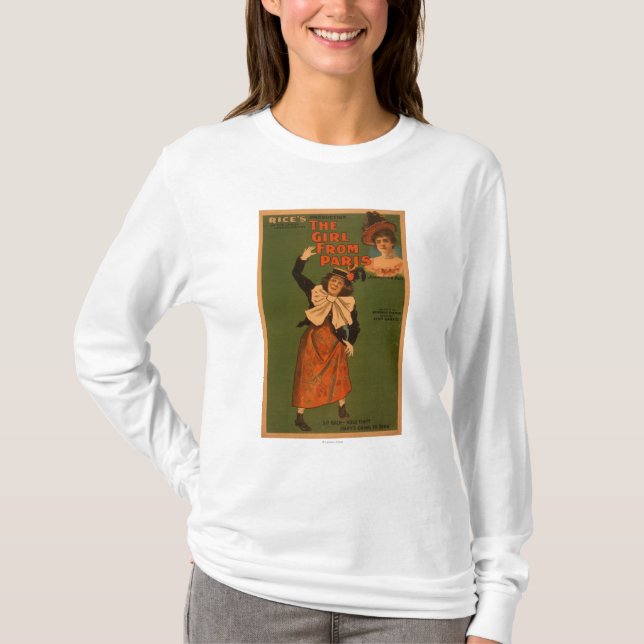 Camiseta "A menina poster do Musical do teatro de Paris" (Frente)