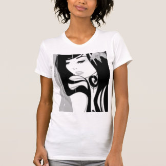 Camiseta a menina preto e branco