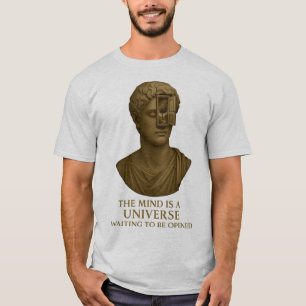 Camiseta A MENTE REVELADA – Uma Reflexão de Mármore