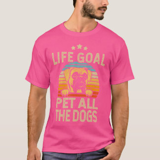 Camiseta A Meta De Vida Pet Todos Os Dogs Boxer Gift