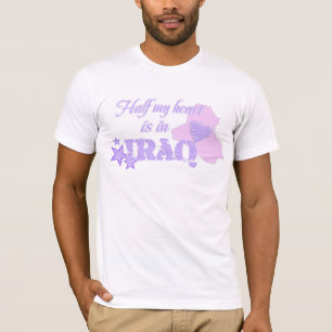 Camiseta A metade do meu coração está em Iraque