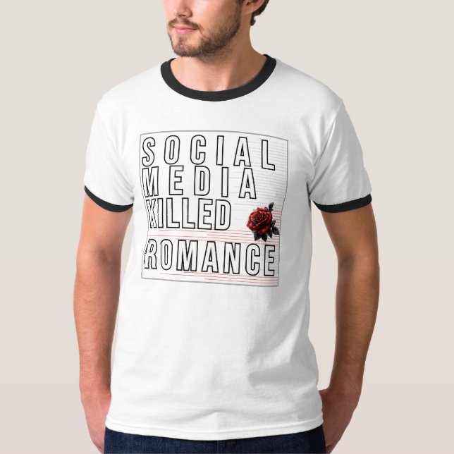 Camiseta A Mídia Social Matou Romance (Frente)