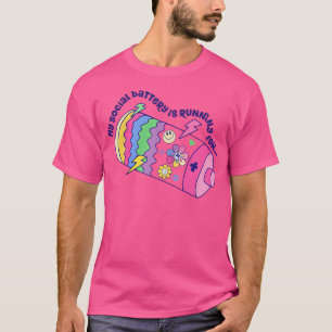 Camiseta A Minha Bateria Social Está A Funcionar Com Baixa 