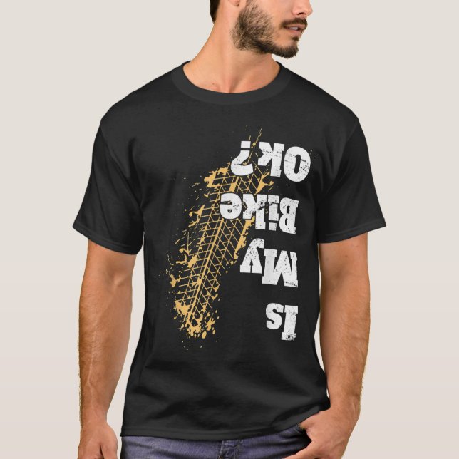Camiseta A minha bicicleta está bem Engraçada Ciclismo Vint (Frente)