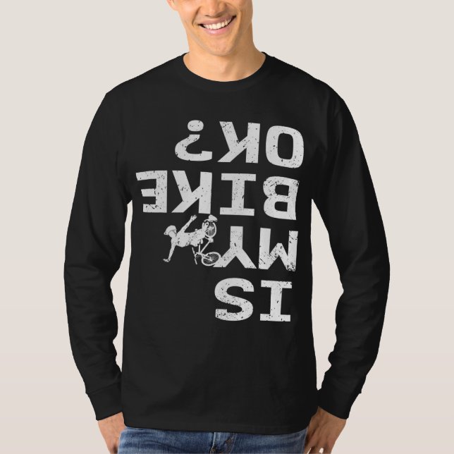 Camiseta A Minha Bicicleta Está Engraçada, Sarcástica BMX B (Frente)