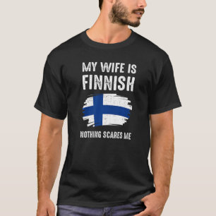 Camiseta A Minha Esposa É A Finlandesa Finlândia Orgulho Ba