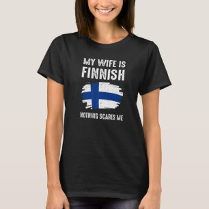 Camiseta A Minha Esposa É A Finlandesa Finlândia Orgulho Ba