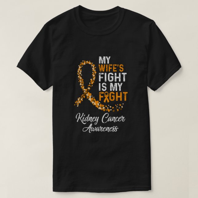 Camiseta A Minha Luta Contra As Esposas É O Meu Cancer de r (Frente do Design)
