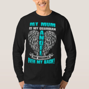 Camiseta A Minha Mãe É O Meu Anjo Guardião Que Ela Vê No Me