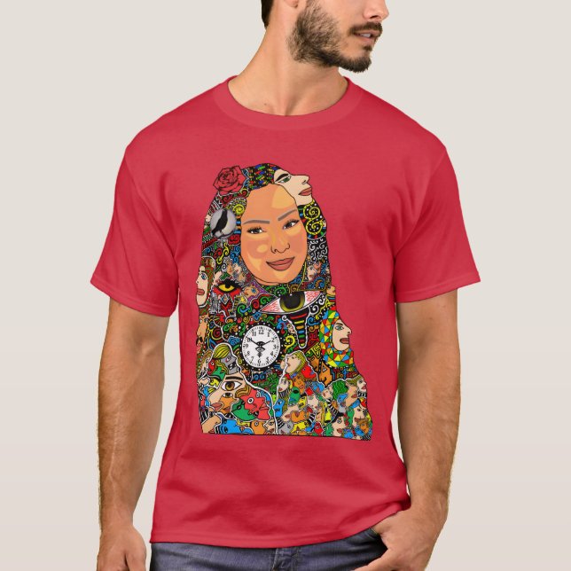 Camiseta a minha mãe é o segredo do meu retrato da felicida (Frente)