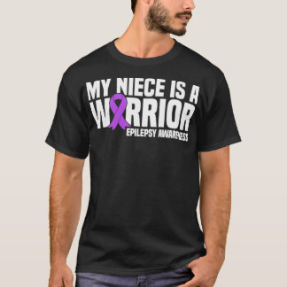 Camiseta A minha sobrinha é um guerreiro, Roxo, com epileps