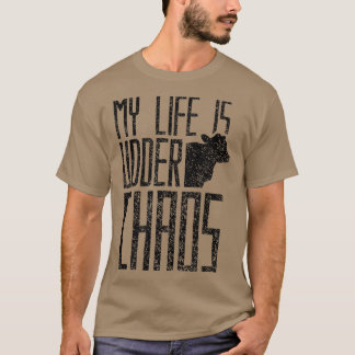 Camiseta A minha vida está debaixo do caos Farmer de Vacas