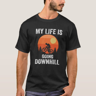 Camiseta A Minha Vida Vai À Bicicleta De Montanha Descida