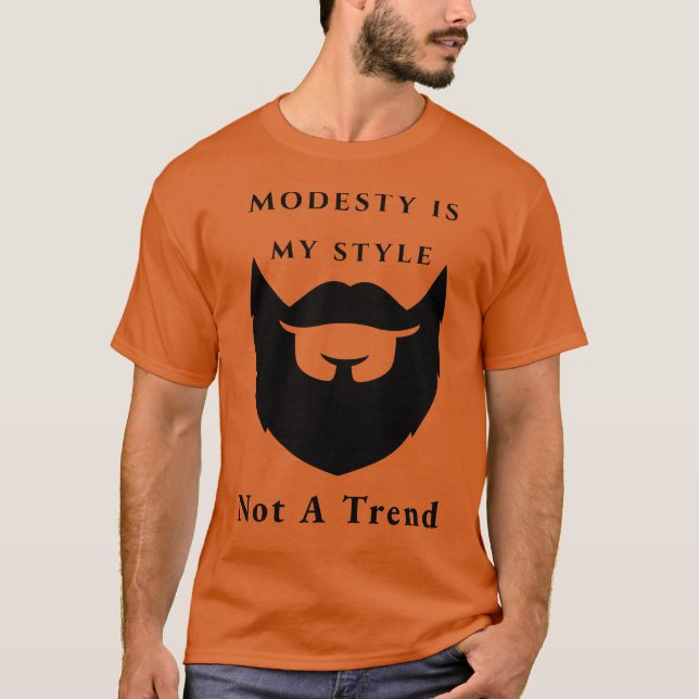 Camiseta A modéstia é meu estilo não é uma tendência - conf (Frente)