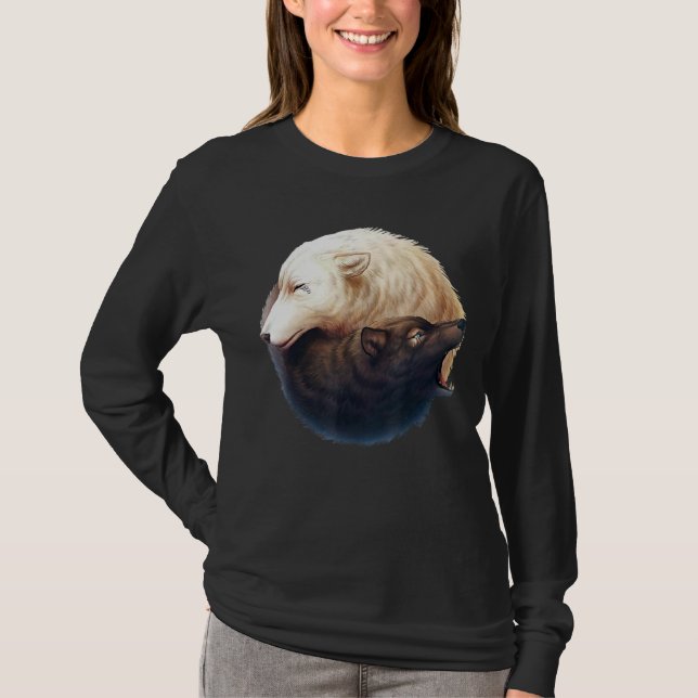 Camiseta A Montanha Ying Yang Wolves (Frente)