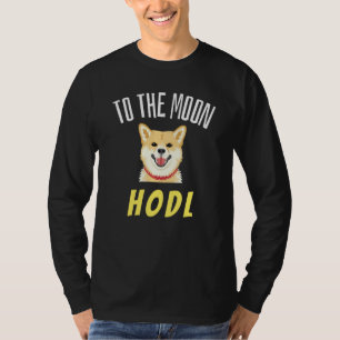 Camiseta À Moon Hodl Shiba Inu Coin Doge Cryptocurrenc