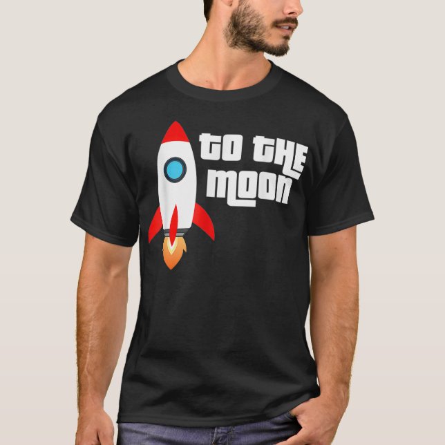 Camiseta À Moon Rocket Trading Trader Crypto (Frente)